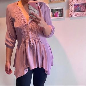 3 for $50 - Purple flowy blouse